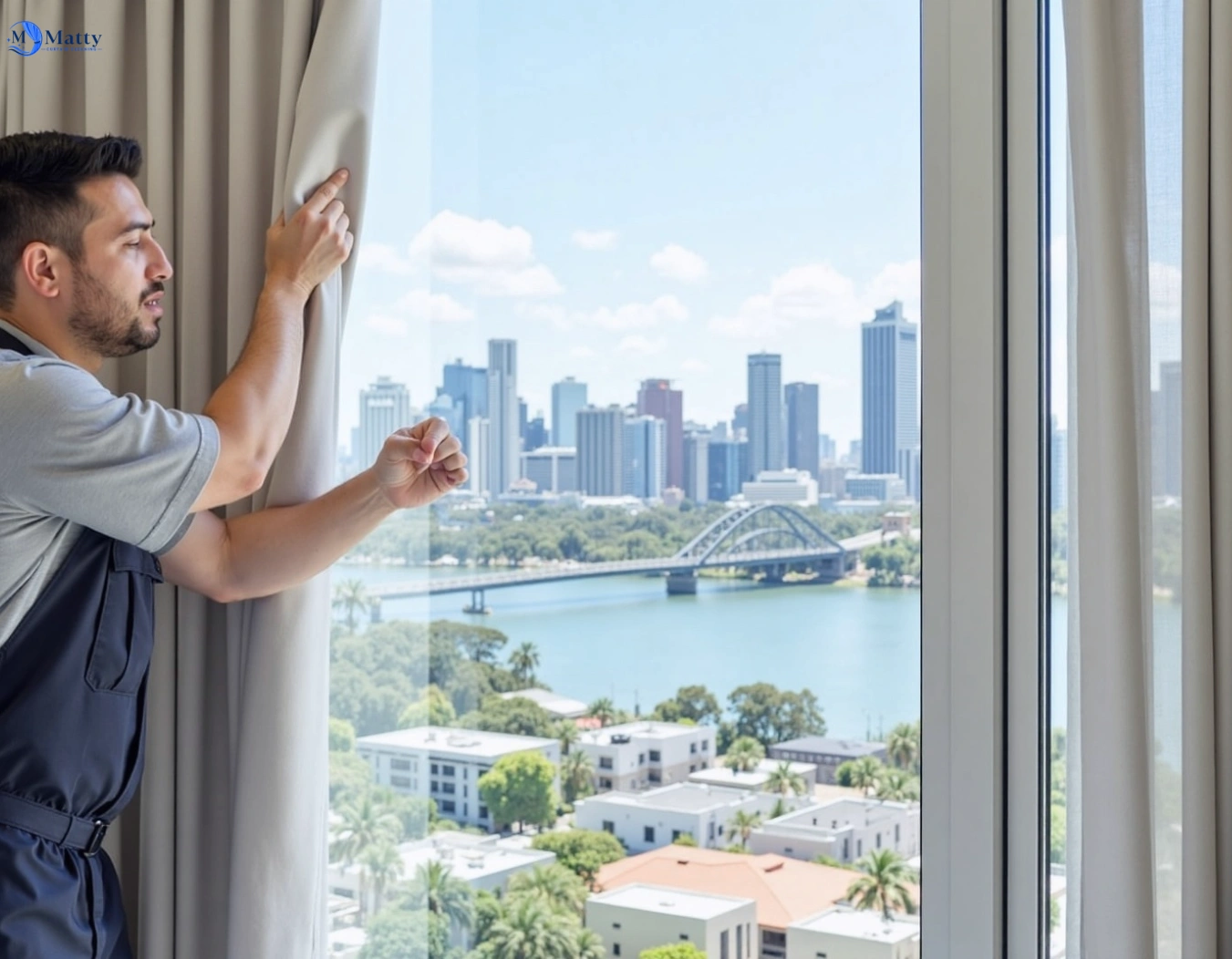 Professional curtain steam cleaning service alexandra-hills QLD by Matty Curtain Cleaning