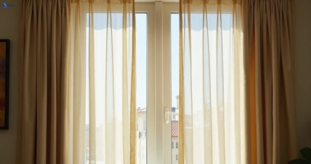 Dusty and dull curtains in alexandra-hills before steam cleaning